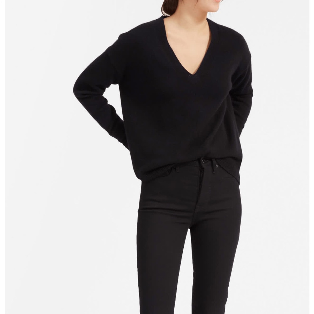 Everlane 100% cashmere oversized V-neck sweater